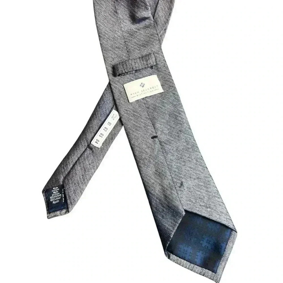 Ryan Seacrest Distinction Blue Duo Chrome Silk Mens Tie - Picture 6 of 10